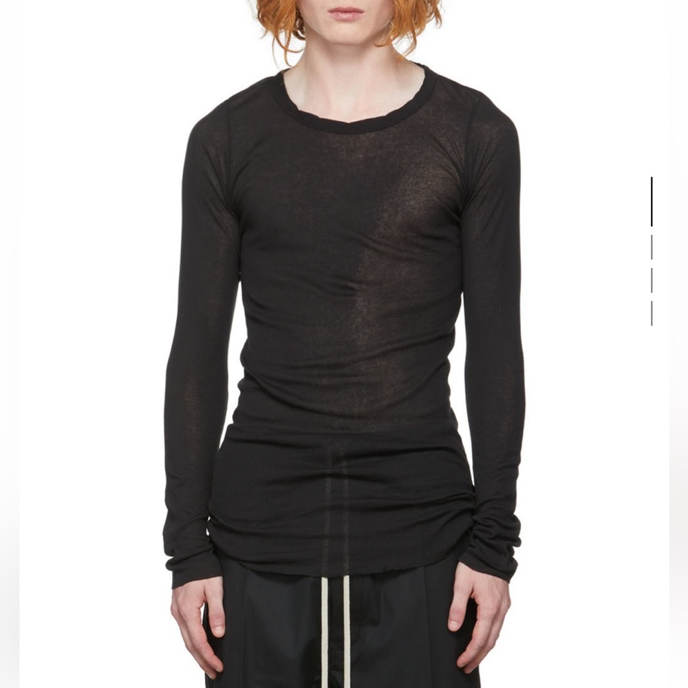 Rick Owens Black Cotton T-Shirt
